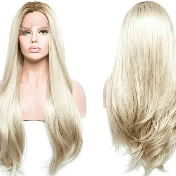 - - 💫 22” OMBRÉ BLONDE NATURAL STRAIGHT LACE FRONT WIG *NEW*